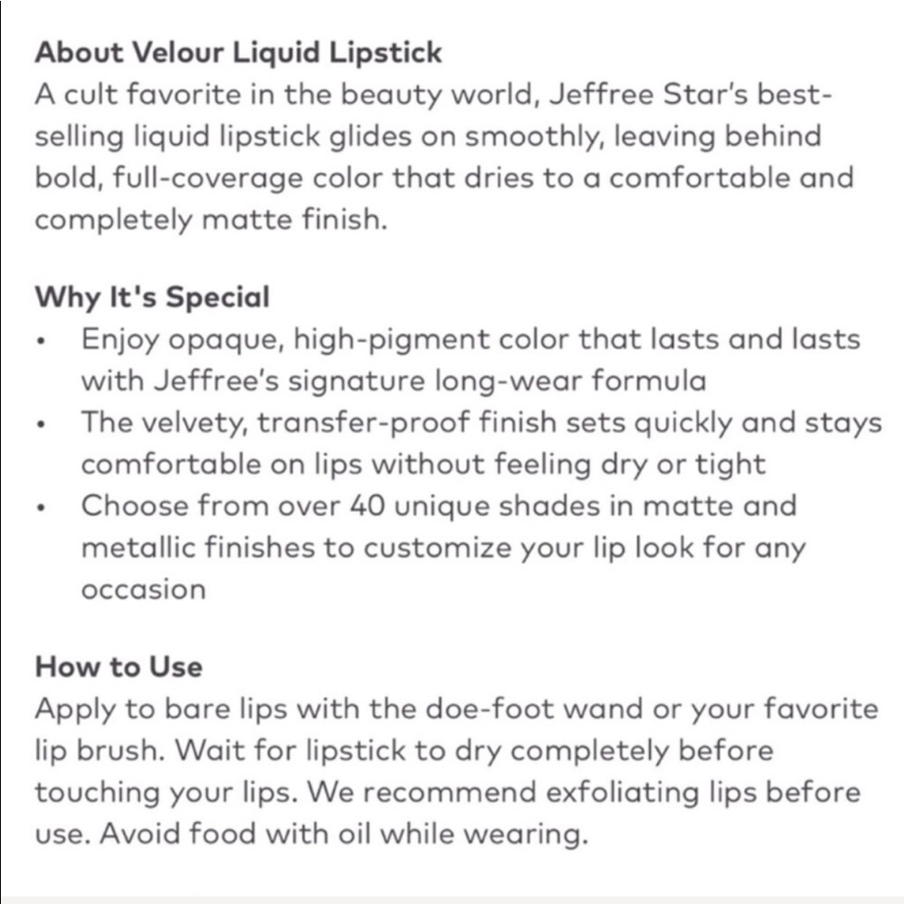 💥SALE💥DIVA Jeffree Star Velour Liquid Lipstick! - Picture 6 of 8